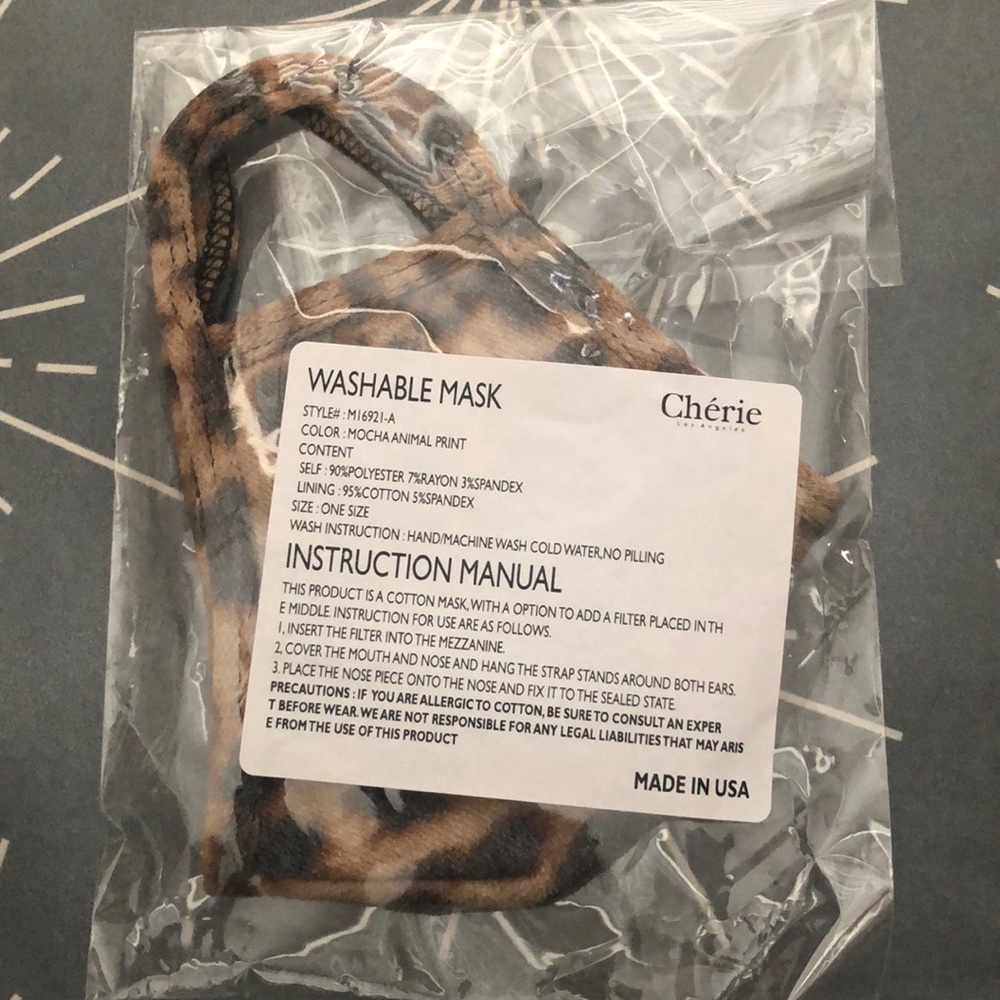 COPY - Vici leopard print face mask. Brand new.